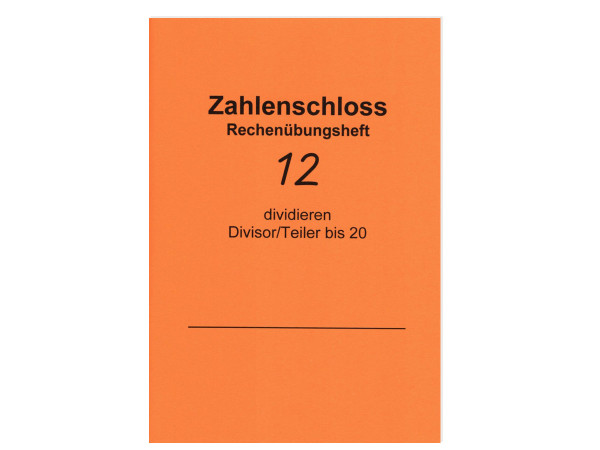 Rechenübungsheft Dividieren, Teiler bis 20