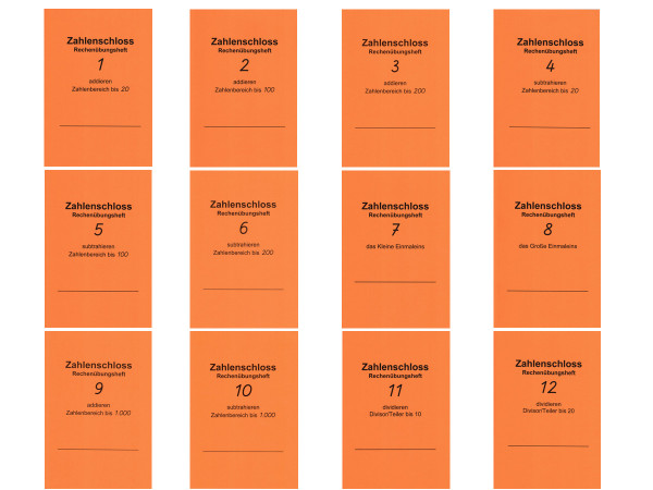 Rechenübungsheft Bundle (Übungsheft 1-12)