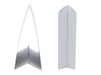 Glatte Klausur-Sichtblende einzeln